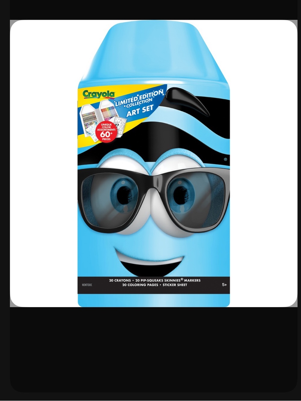 Crayola Blue Character Art Set with Sunglasses Design